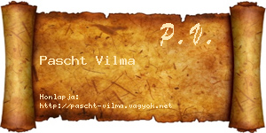 Pascht Vilma névjegykártya